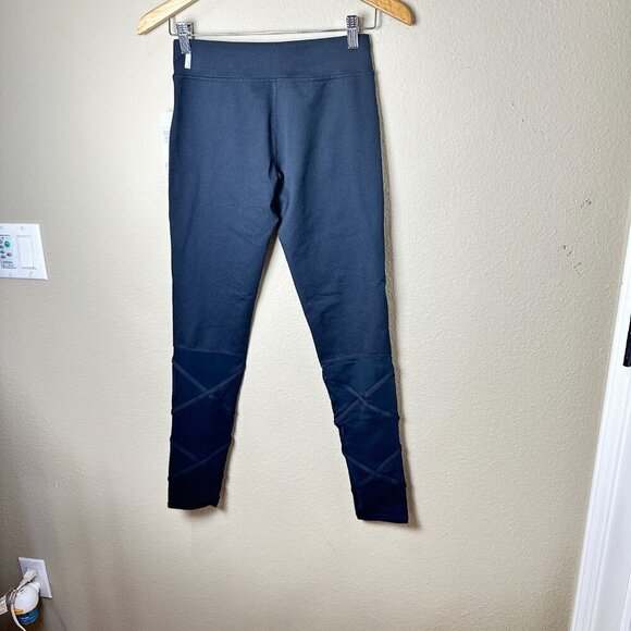 NWT ZELLA Lace Up Mesh Detail Leggings Running Tights Black size XL 14/16 - Picture 12 of 12